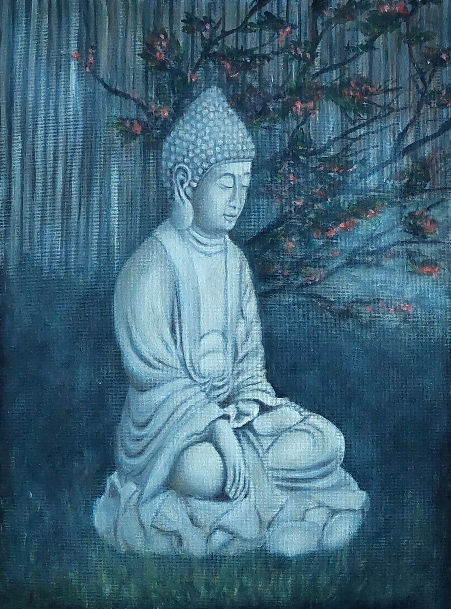 Slika „Buda“, ulje na platnu, 30 × 40 cm, Biljana Skrobonja