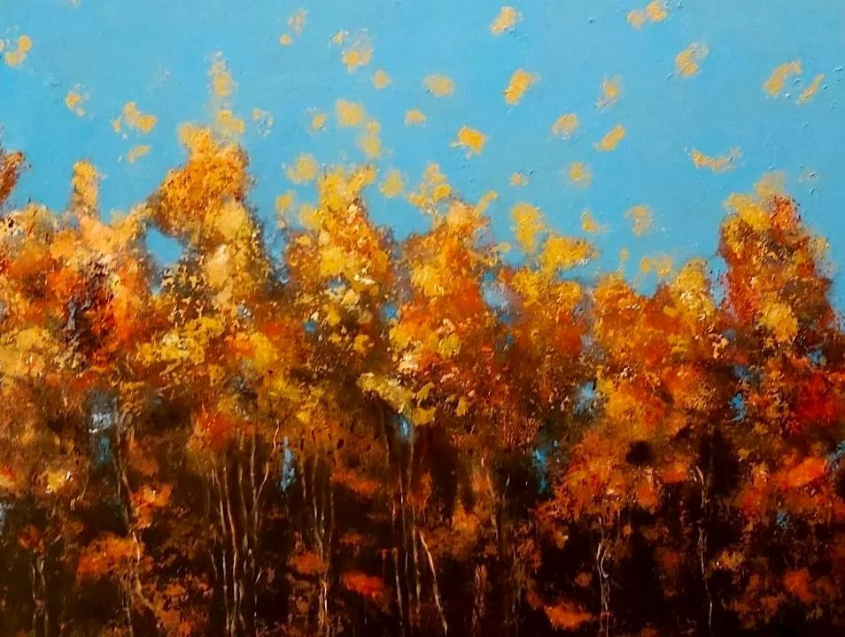 Slika „Jesen“, akril na platnu, 70 × 50 cm, Biljana Skrobonja