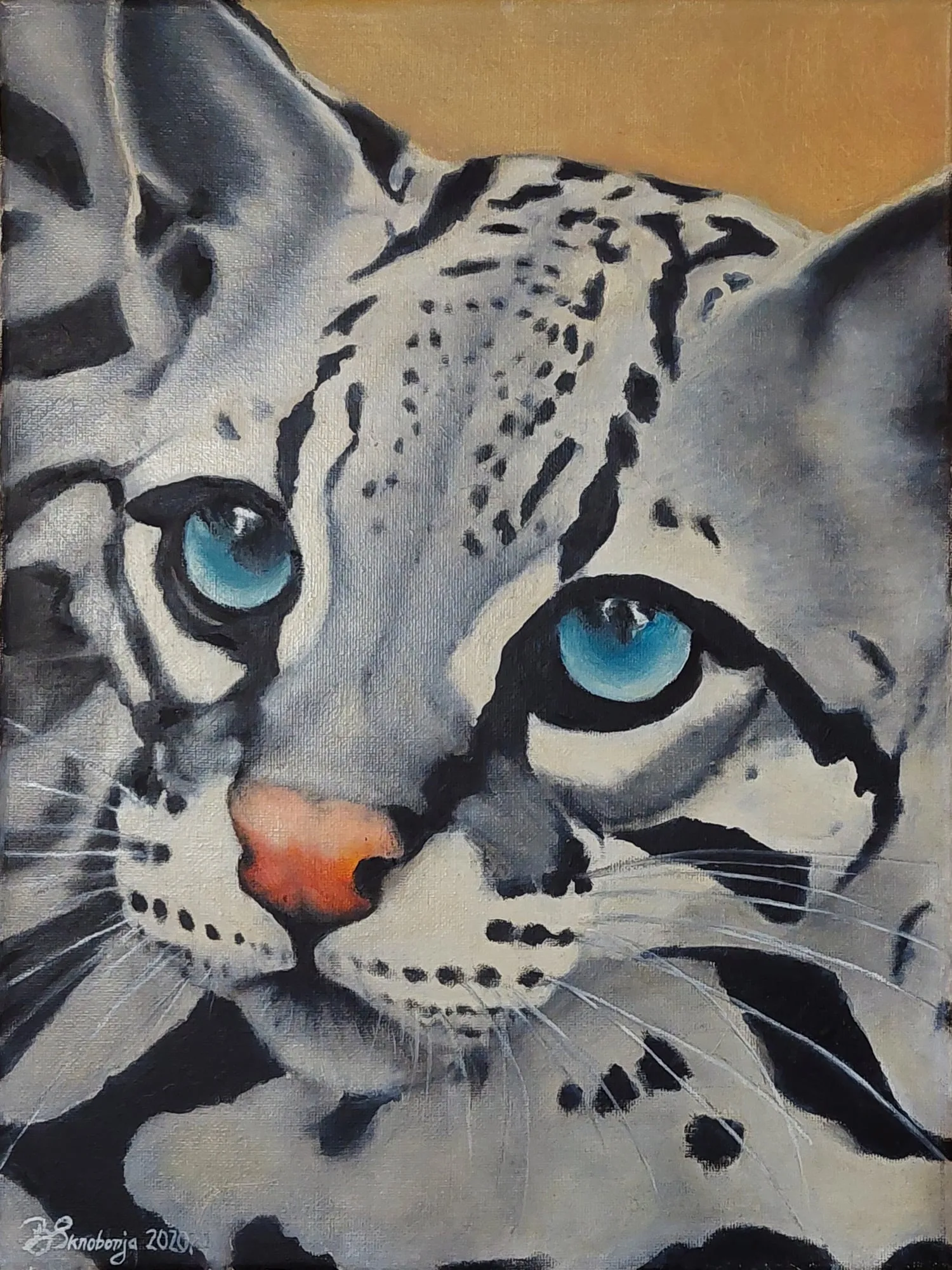 Slika „Mačka“, ulje na platnu, 30 × 40 cm, Biljana Skrobonja