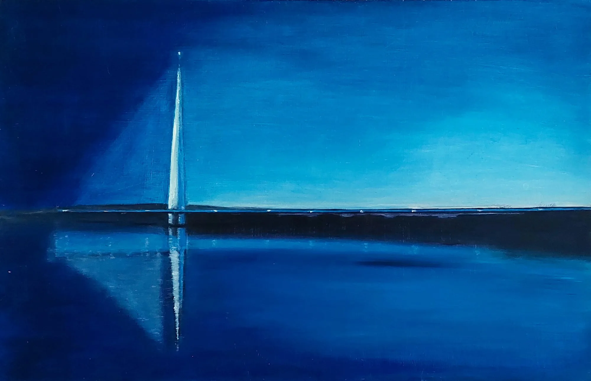 Slika „Most na Adi“, ulje na lesonitu, 85 × 55 cm, Biljana Skrobonja