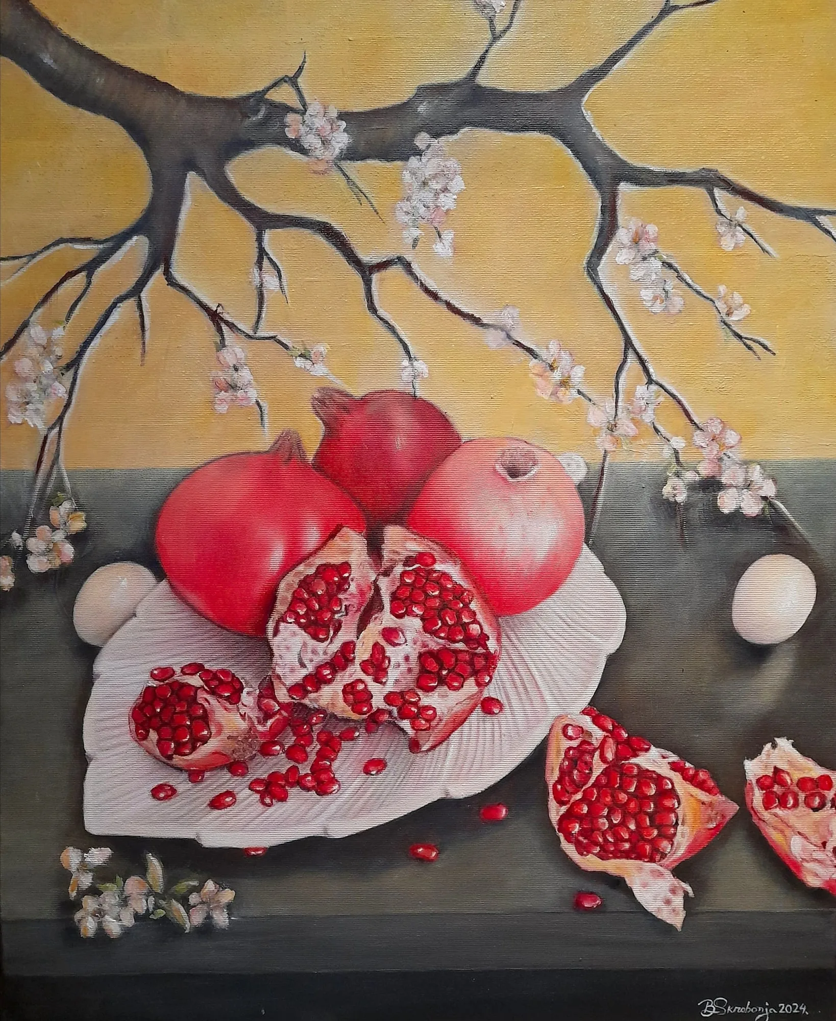 Slika „Narovi“, ulje na platnu, 50 × 60 cm, Biljana Skrobonja