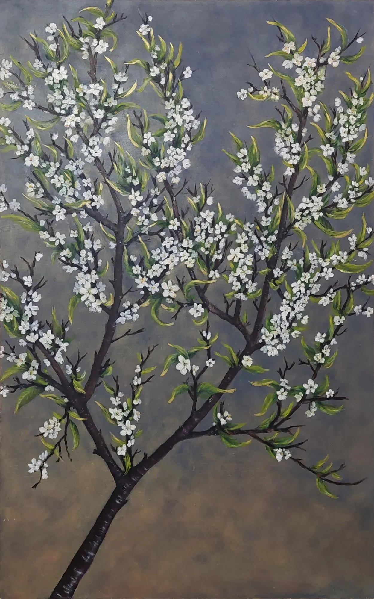 Slika „Proleće“, ulje na lesonitu, 70 × 110 cm, Biljana Skrobonja