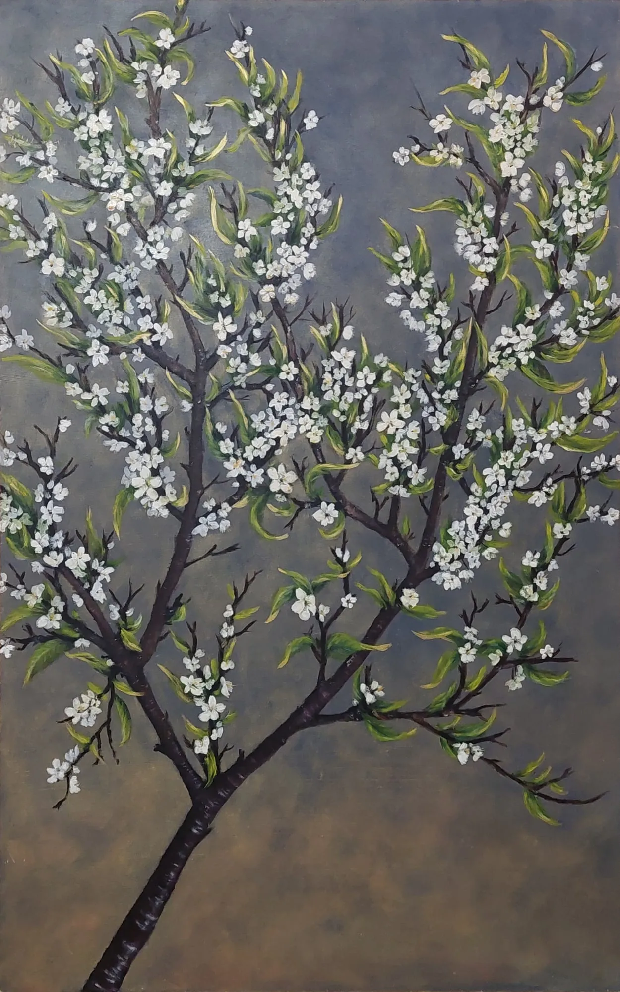 Slika „Proleće“, ulje na lesonitu, 70 × 110 cm, Biljana Skrobonja