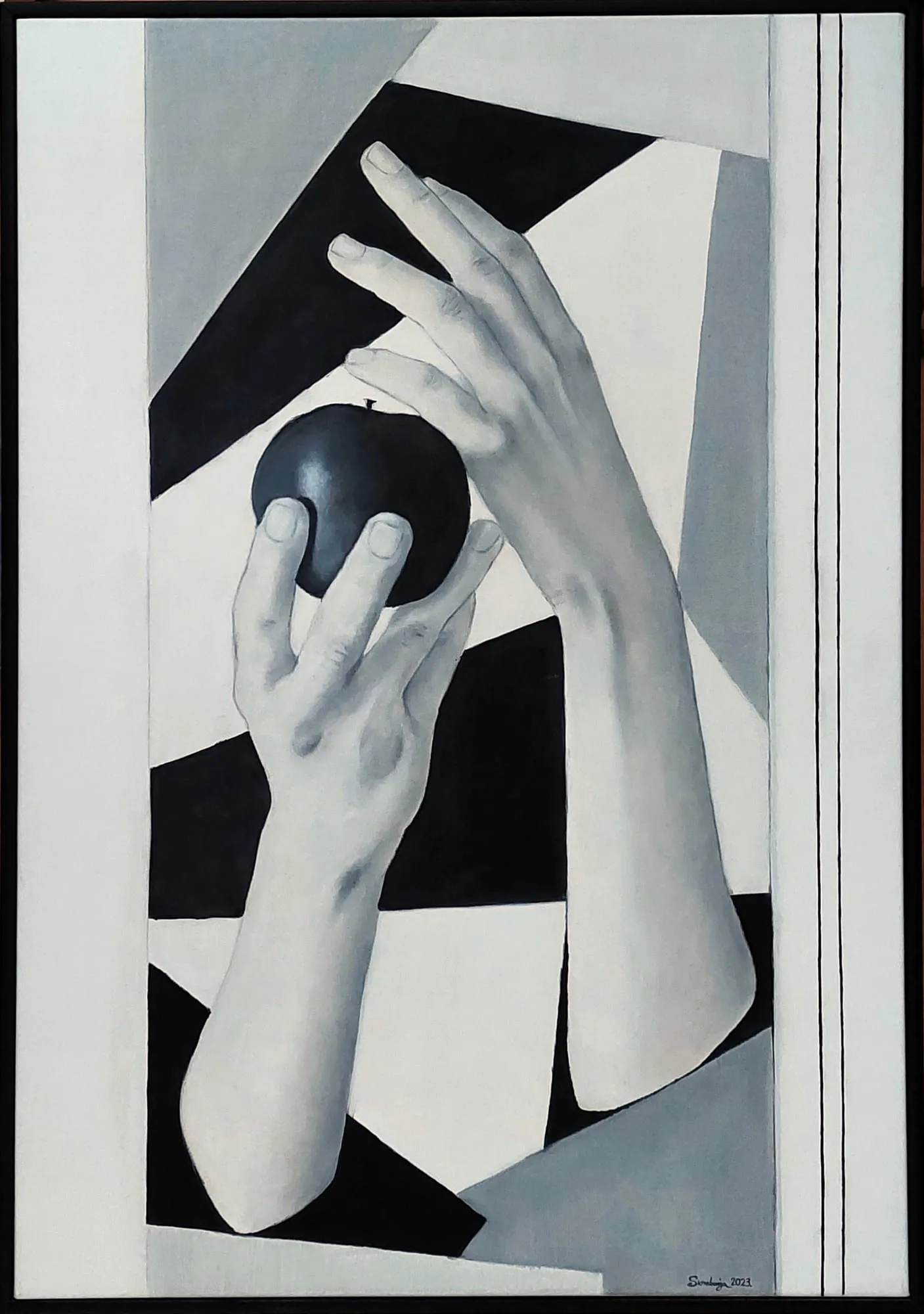 Slika „Ruke“, ulje na platnu, 70 × 100 cm, Biljana Skrobonja